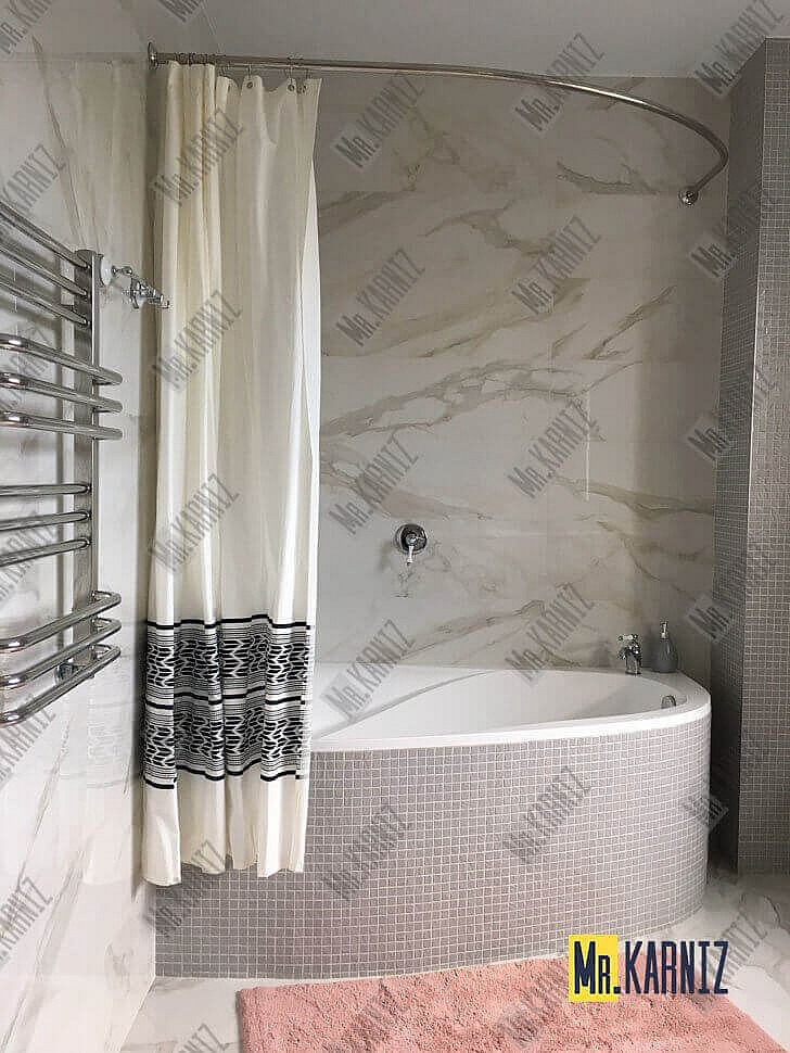 Карниз для ванны Polla Vento 150х90 Усиленный 20 мм MrKARNIZ фото 14