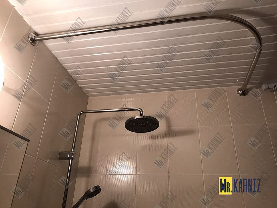 Карниз для душа Угловой Г образный 90х70 Усиленный 25 мм MrKARNIZ фото 15