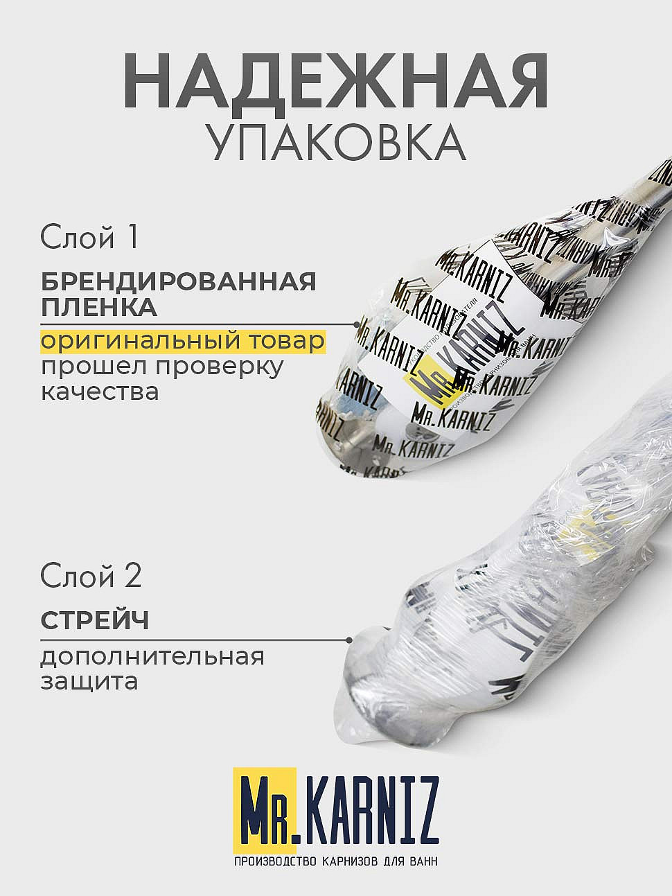 Карниз для ванны Polla Largo Угловой 190х100 Усиленный 25 мм MrKARNIZ фото 6