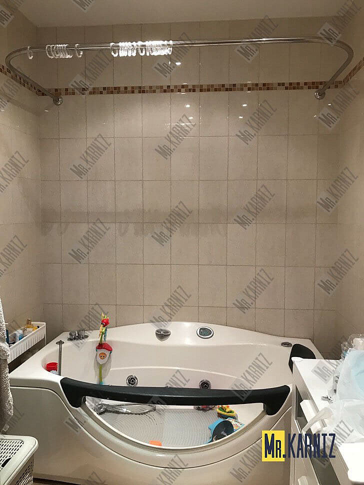 Карниз для ванны Ravak Evolution П-образный 180х102 Усиленный 25 мм MrKARNIZ фото 6
