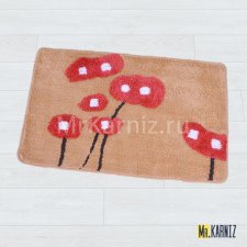 Коврик в ванную Маки бежевый