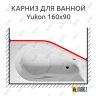 Карниз для ванны Riho Yukon Передний борт 160х90 Усиленный 25 мм MrKARNIZ фото 1